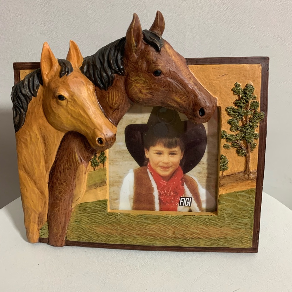 Horse themed photo frame 2002 Figi 7.75x6 / 4x4
